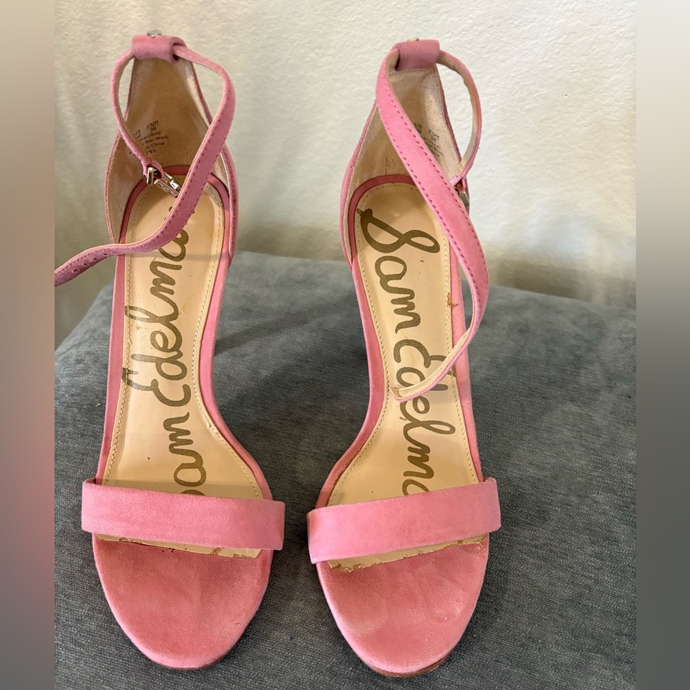 Sam Edelman Pink Strappy Heels